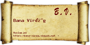 Bana Virág névjegykártya